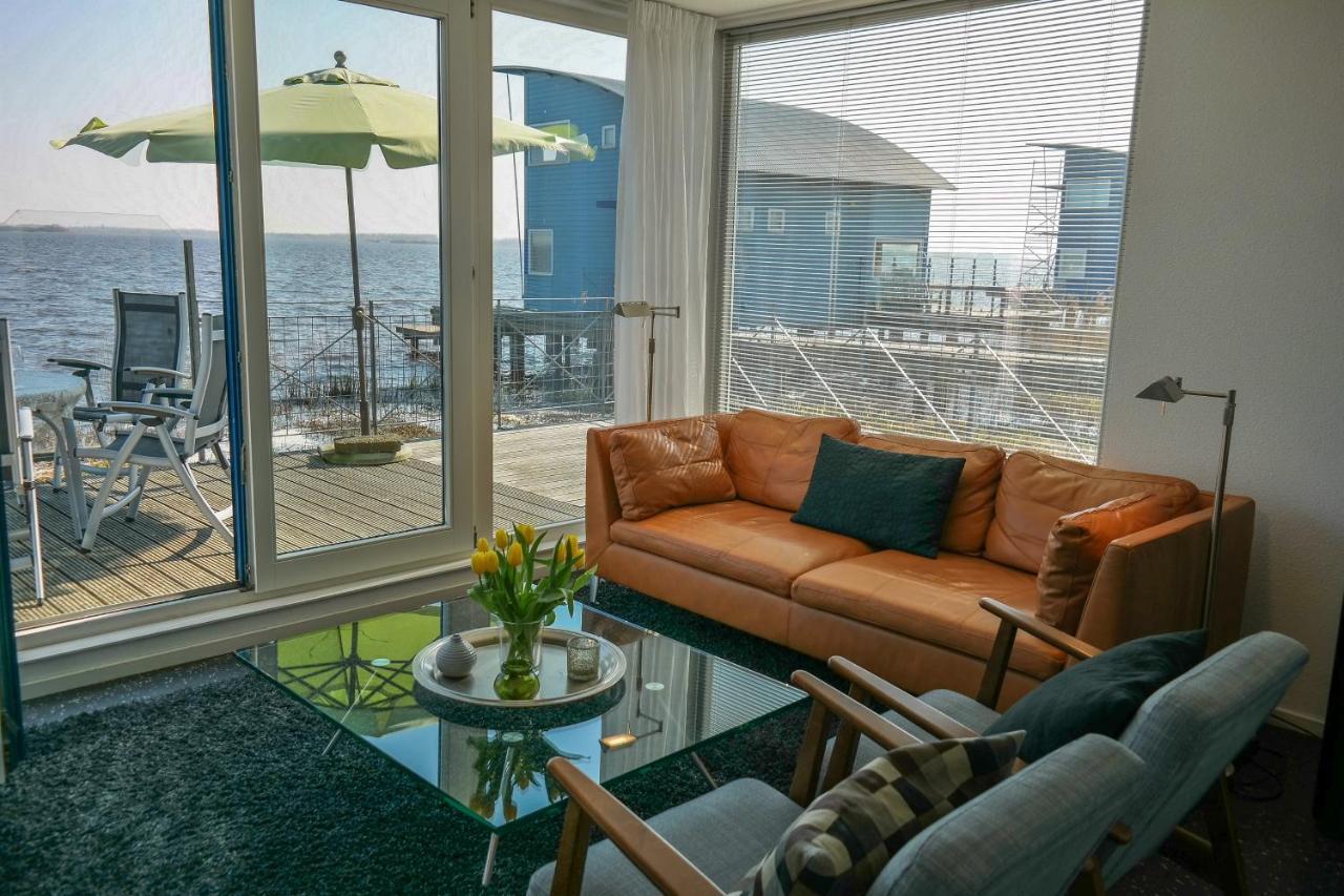 6 Pers. Waterfront Home Seeblick, Equipped Stilt House On The Water Anjum Exterior foto